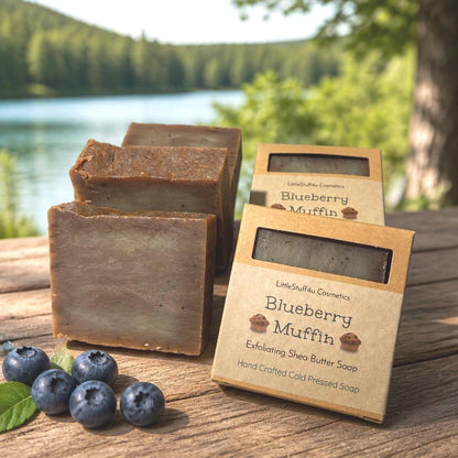 Natural Soap Bar | BLUEBERRY MUFFIN Exfoliating Scrub