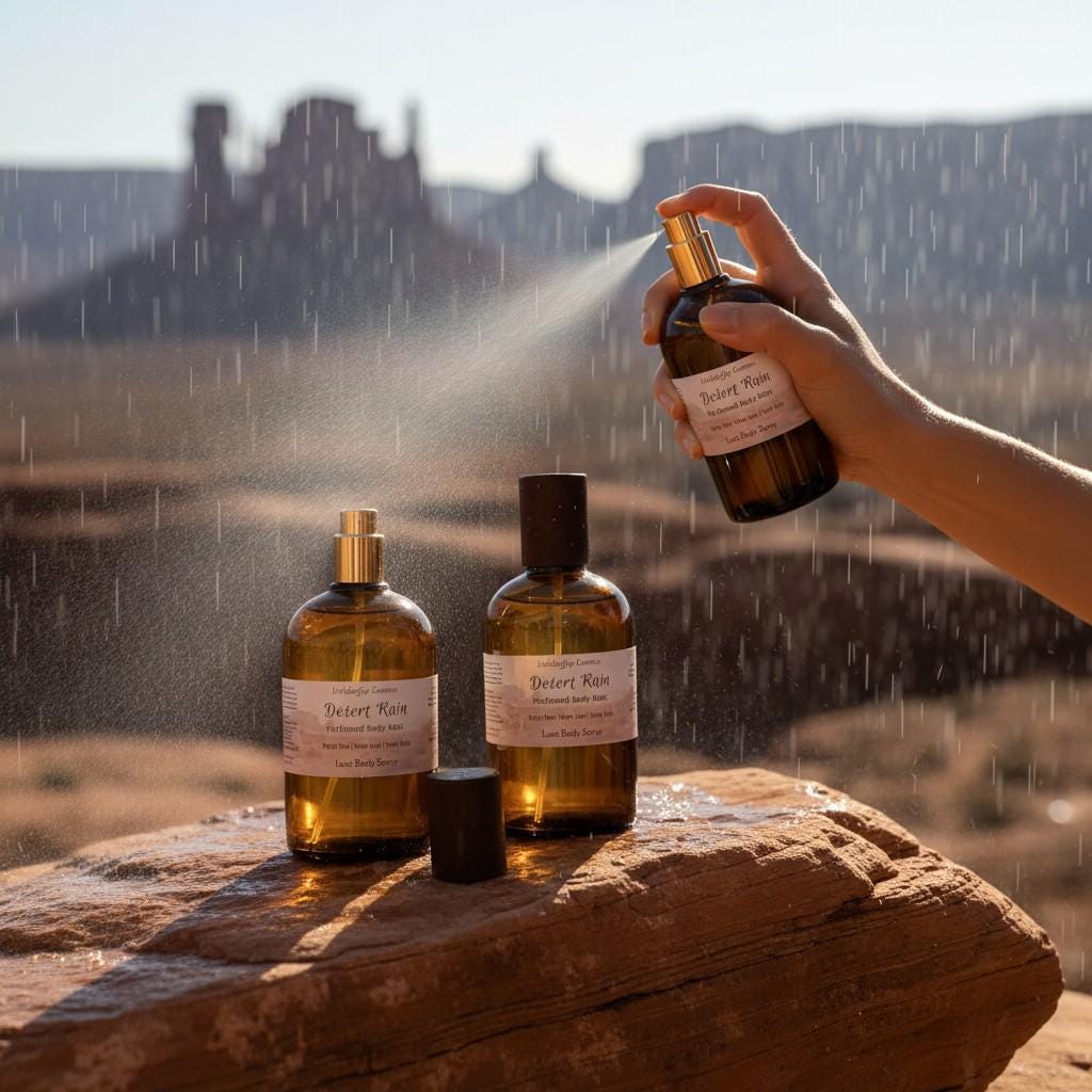 Desert Rain | Earthy Grounding Body Mist Perfumed Spray 4 oz