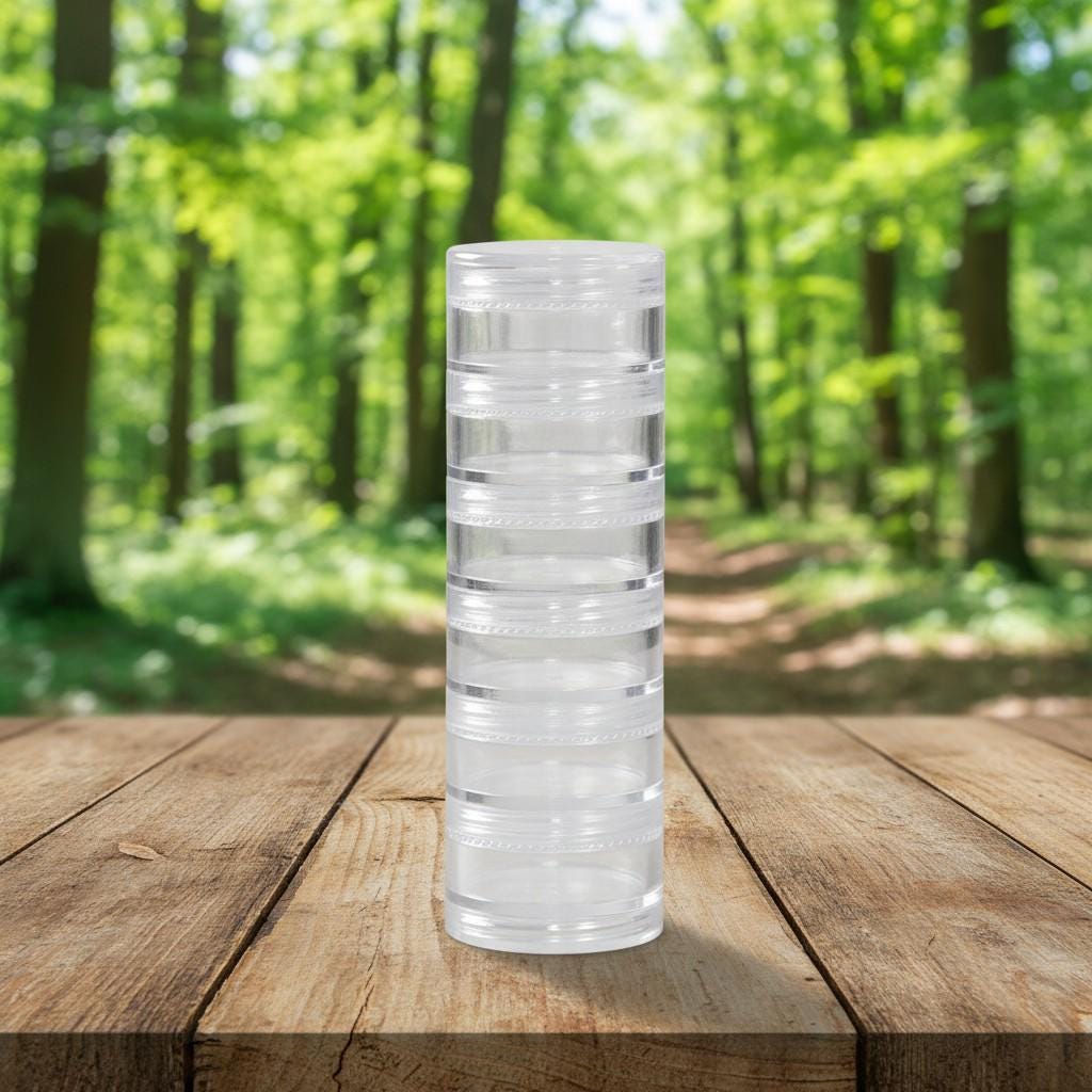 EMPTY Stackable Plastic Craft Jars Storage