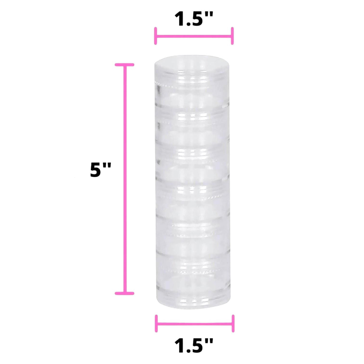 EMPTY Stackable Plastic Craft Jars Storage