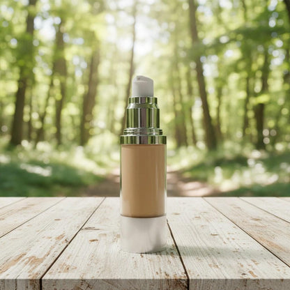 EMPTY Airless Pump Bottle 30ml Clear &amp; Silver