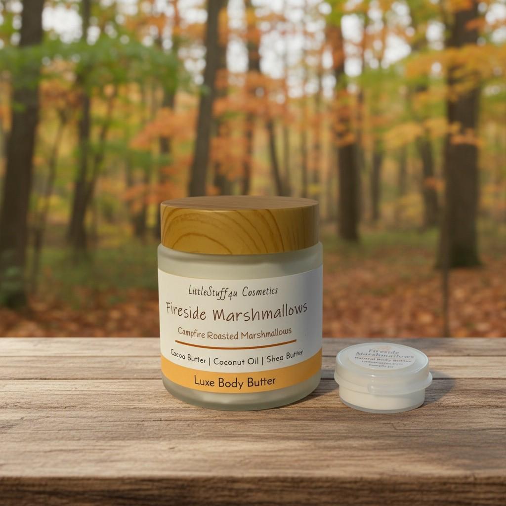 FIRESIDE MARSHMALLOWS | Natural Body Butter | Glass Jars