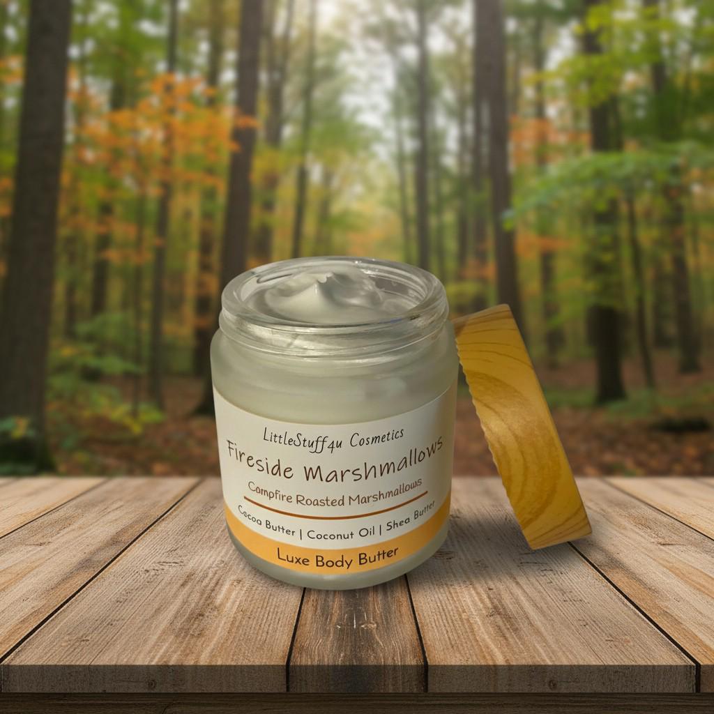 FIRESIDE MARSHMALLOWS | Natural Body Butter | Glass Jars