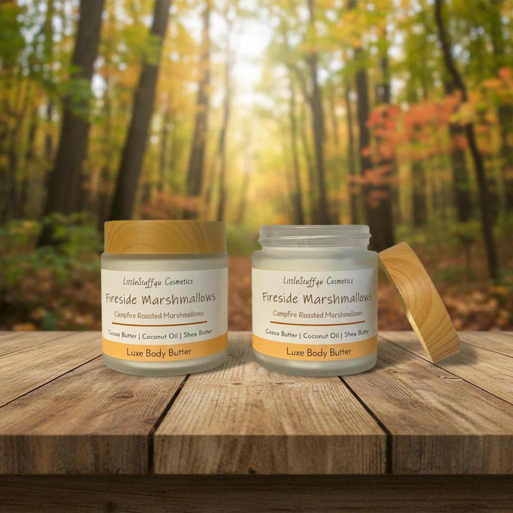 FIRESIDE MARSHMALLOWS | Natural Body Butter | Glass Jars