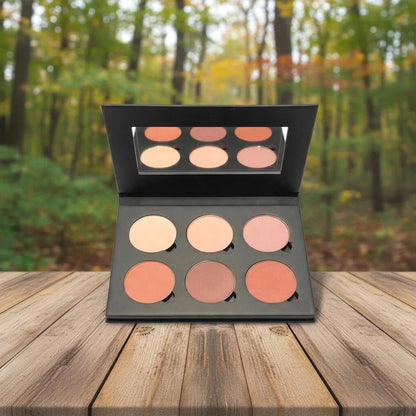 6 Shades Pressed Eye Shadow Black Palette | PETALS &amp; CLAY