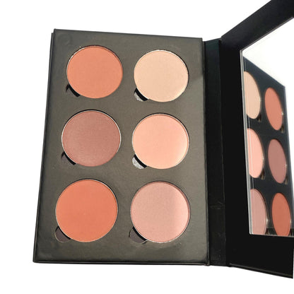 6 Shades Pressed Eye Shadow Black Palette | PETALS &amp; CLAY
