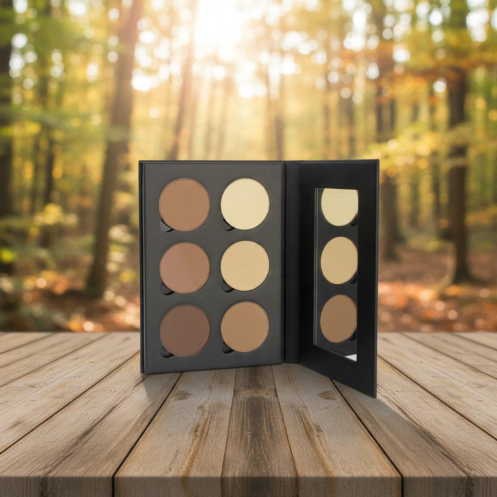 6 Shades Pressed Eye Shadow Black Palette | BARK &amp; BARLEY