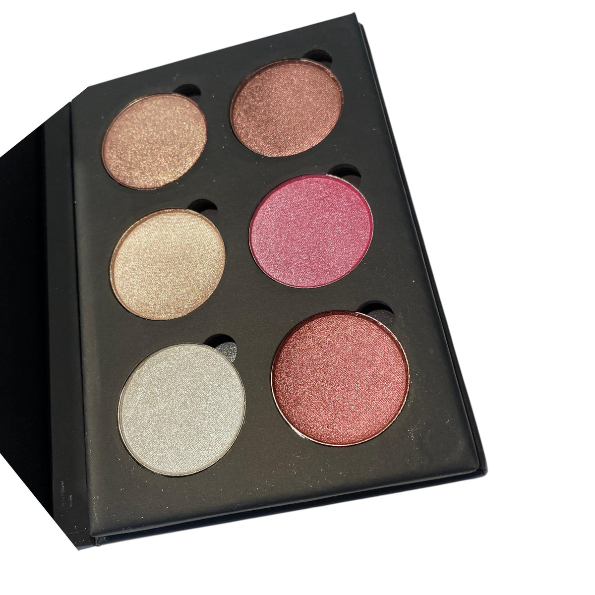 6 Shades Pressed Eye Shadow Black Palette | GILDED PEONY