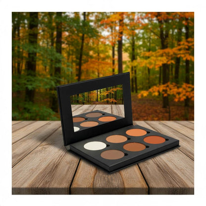 6 Shades Pressed Eye Shadow Black Palette | CACTUS CANYON