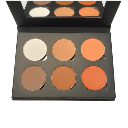 6 Shades Pressed Eye Shadow Black Palette | CACTUS CANYON