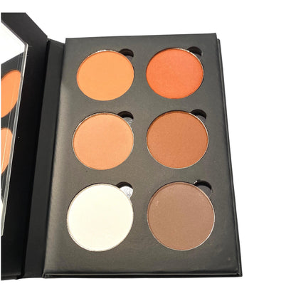 6 Shades Pressed Eye Shadow Black Palette | CACTUS CANYON