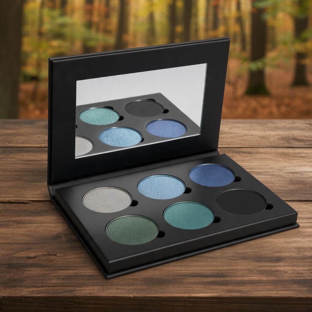 STORMY RIVER 6 Shades Pressed Eye Shadow Black Palette