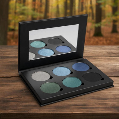 STORMY RIVER 6 Shades Pressed Eye Shadow Black Palette