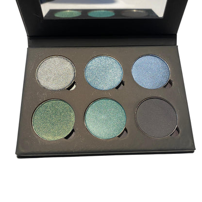 STORMY RIVER 6 Shades Pressed Eye Shadow Black Palette