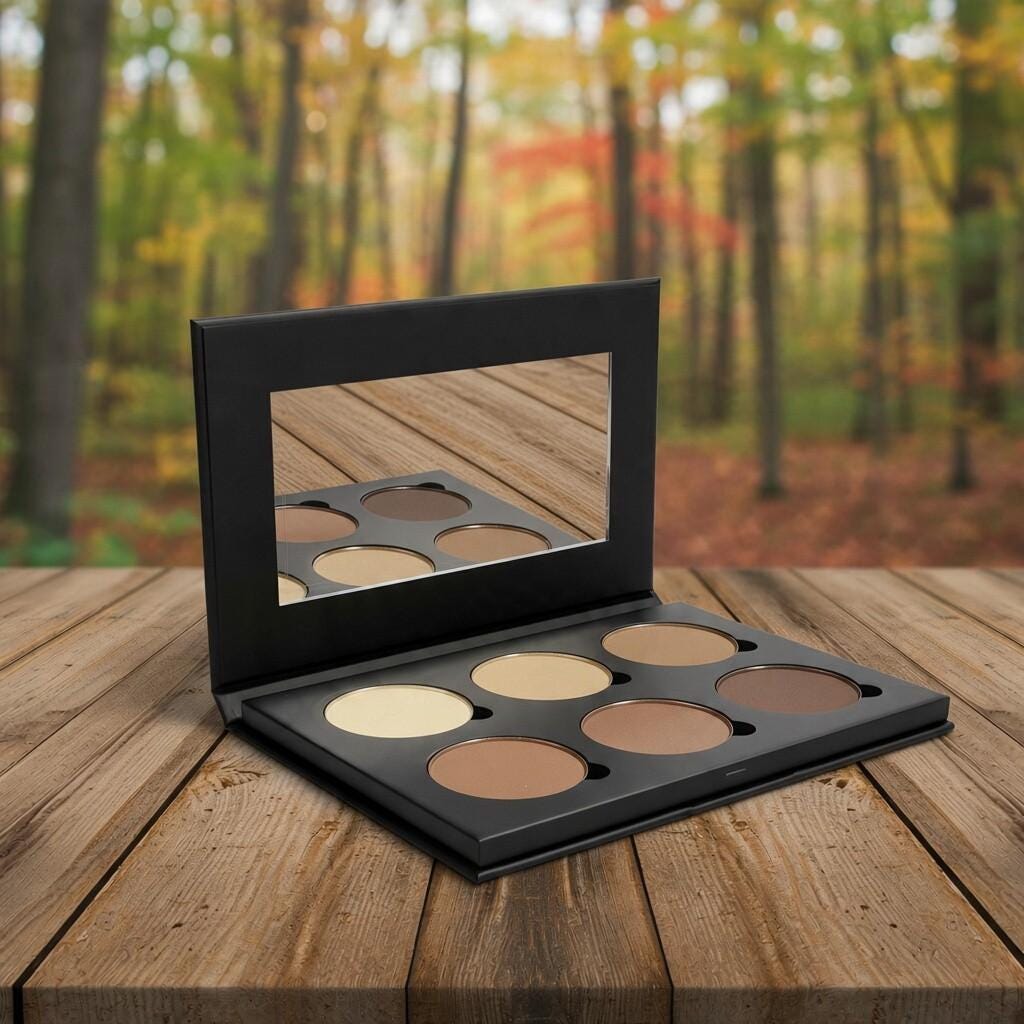 6 Shades Pressed Eye Shadow Black Palette | BARK &amp; BARLEY