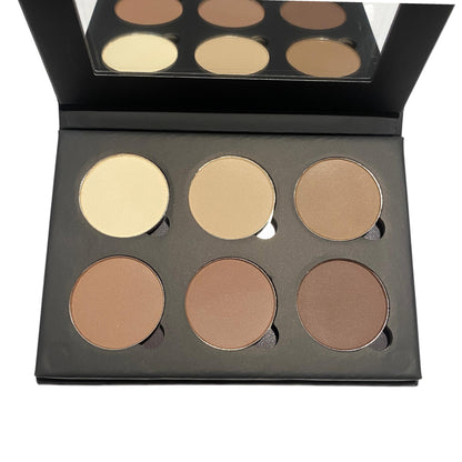 6 Shades Pressed Eye Shadow Black Palette | BARK &amp; BARLEY