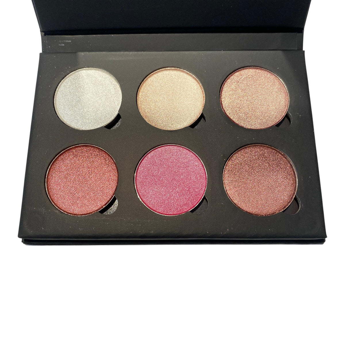 6 Shades Pressed Eye Shadow Black Palette | GILDED PEONY