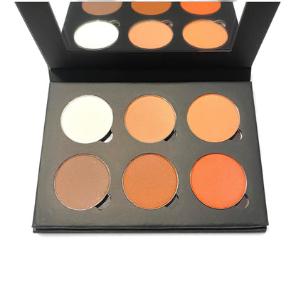 6 Shades Pressed Eye Shadow Black Palette | CACTUS CANYON