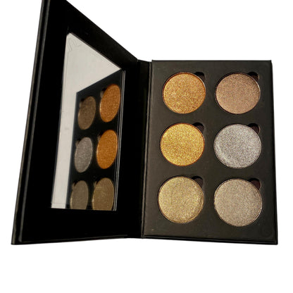 AUTUMN EMBERS 6 Shades Pressed Eye Shadow Black Palette