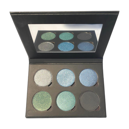 STORMY RIVER 6 Shades Pressed Eye Shadow Black Palette