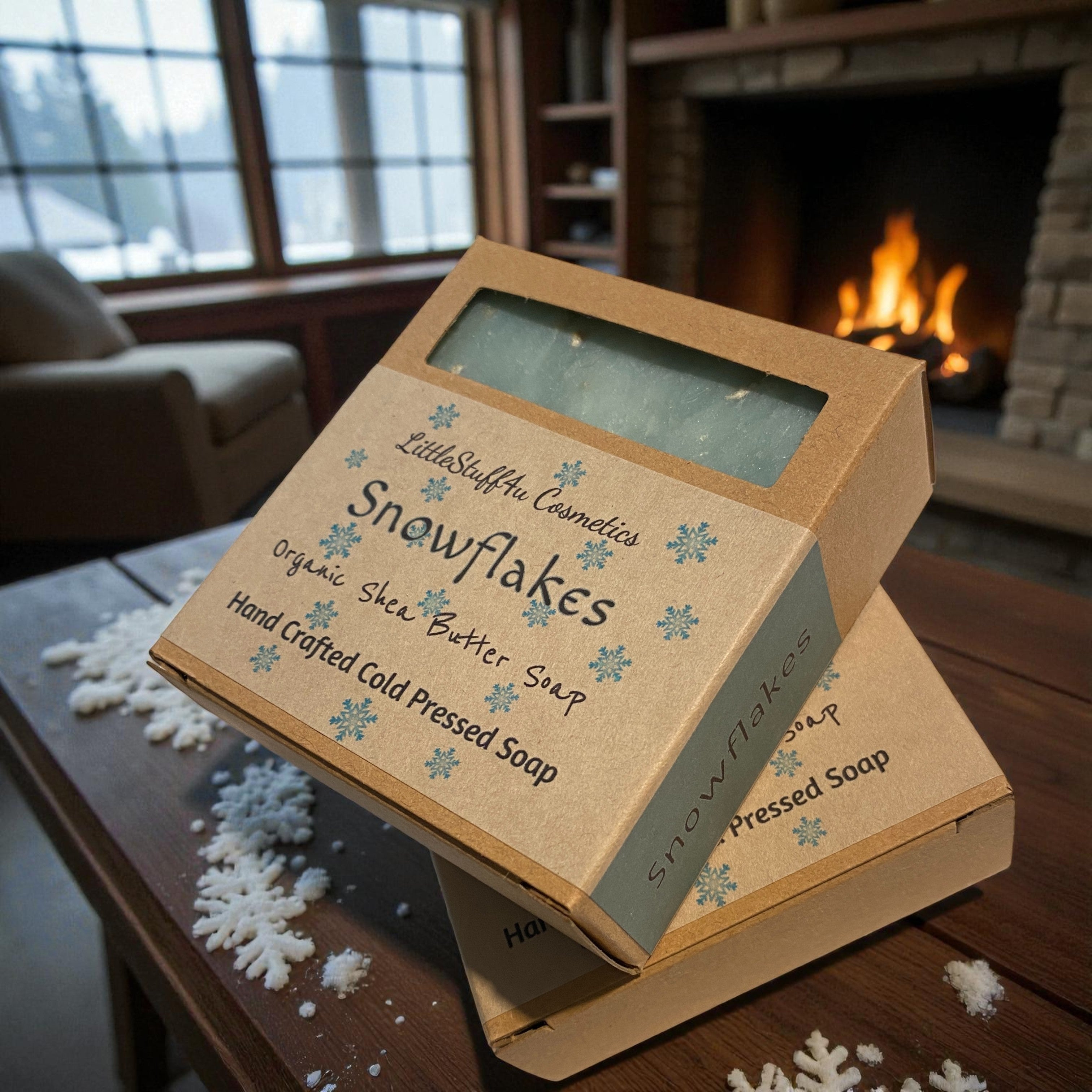 Natural Soap Bar | Snowflakes