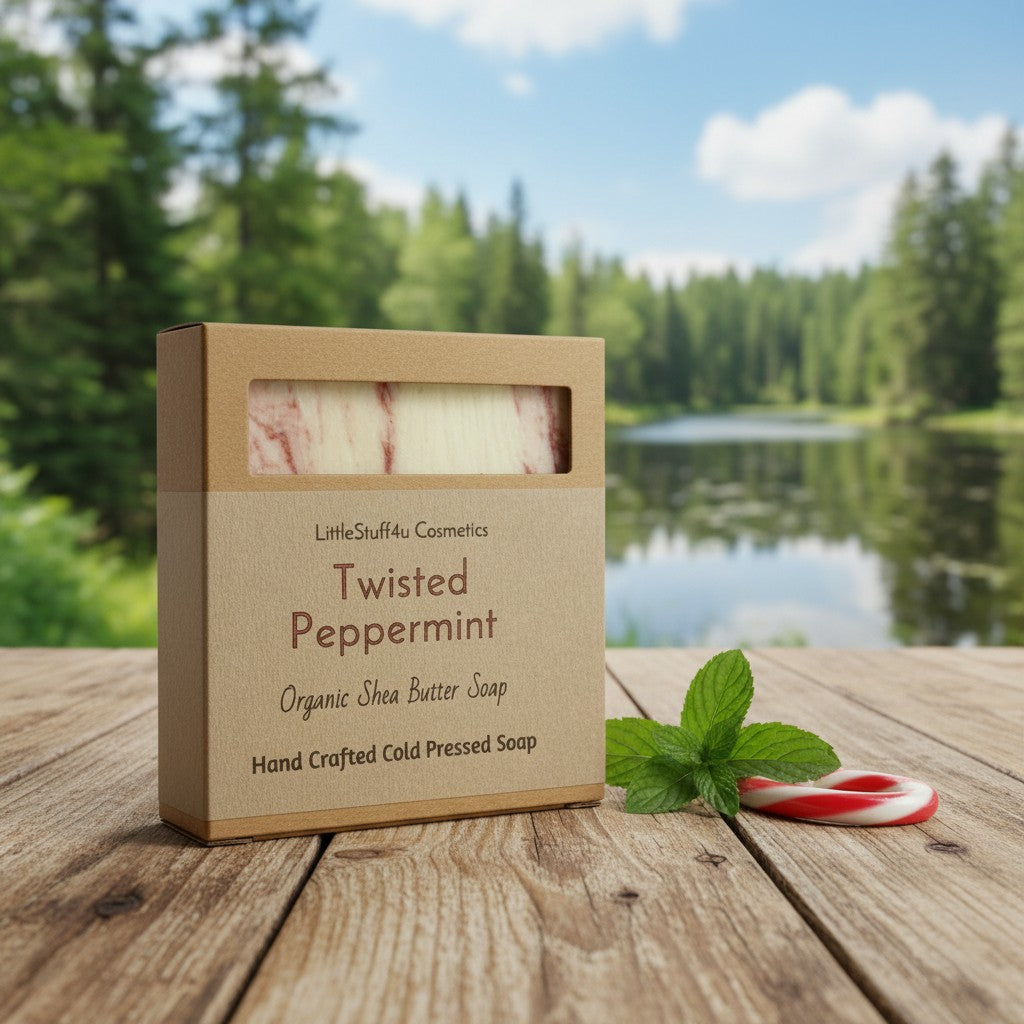 Natural Soap Bar | Twisted Peppermint