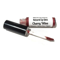 Organic Lip Gloss - Cherry Wine - LittleStuff4u Minerals